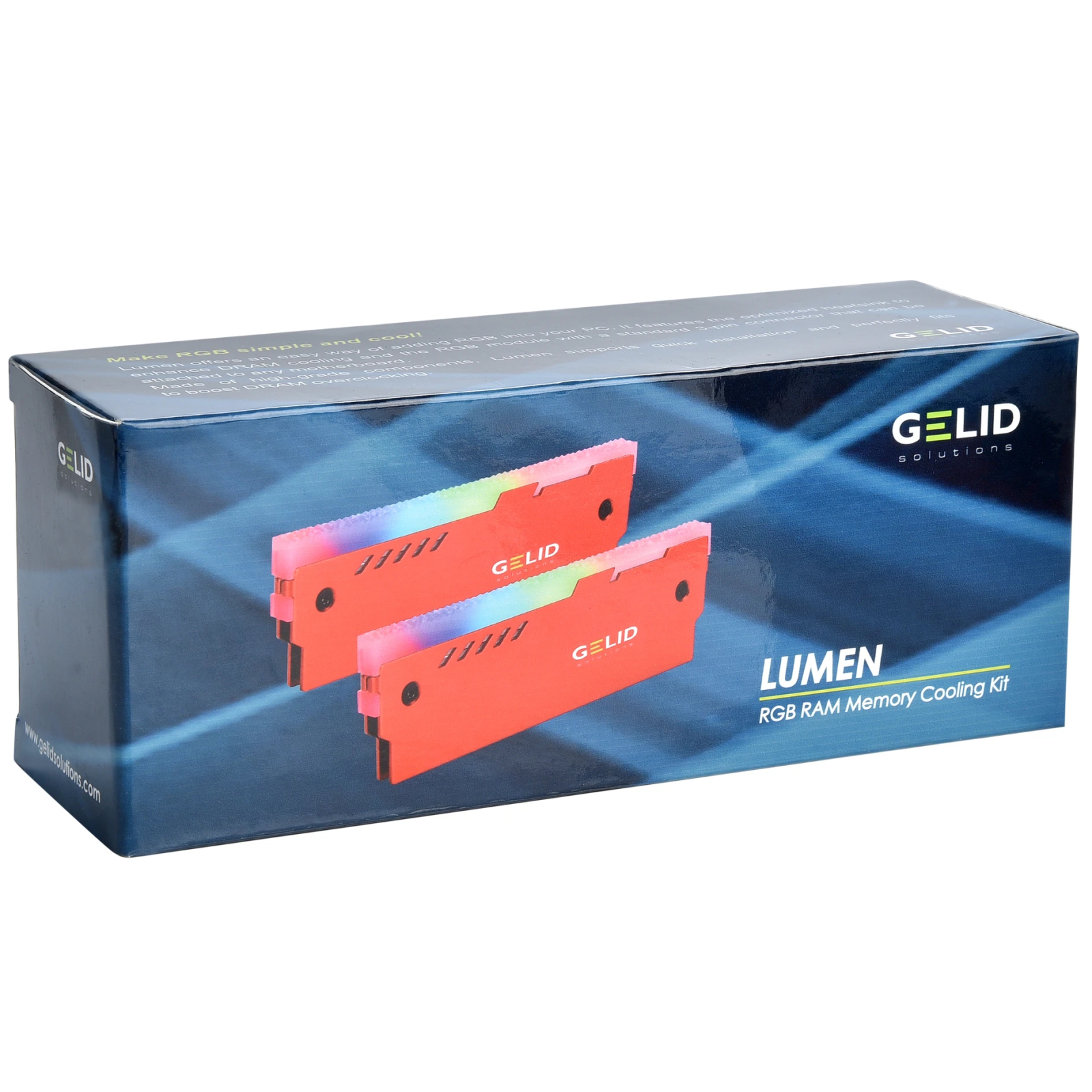 Охлаждение для памяти Gelid Solutions Lumen RGB RAM Memory Cooling Red (GZ-RGB-02) изображение 6