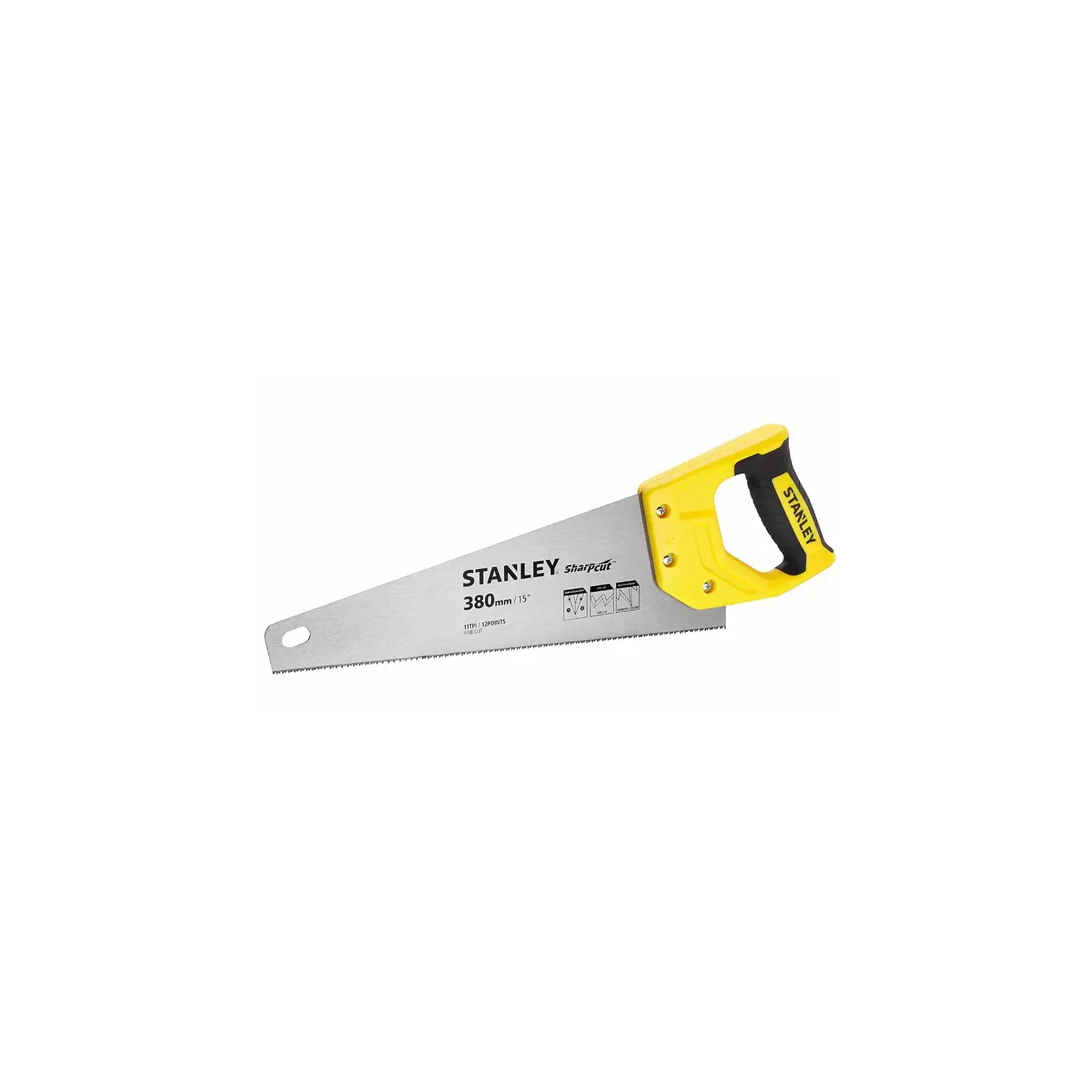 Ножівка Stanley SHARPCUT із загартованими зубами, L=380мм, 11 tpi. (STHT20369-1) зображення 2