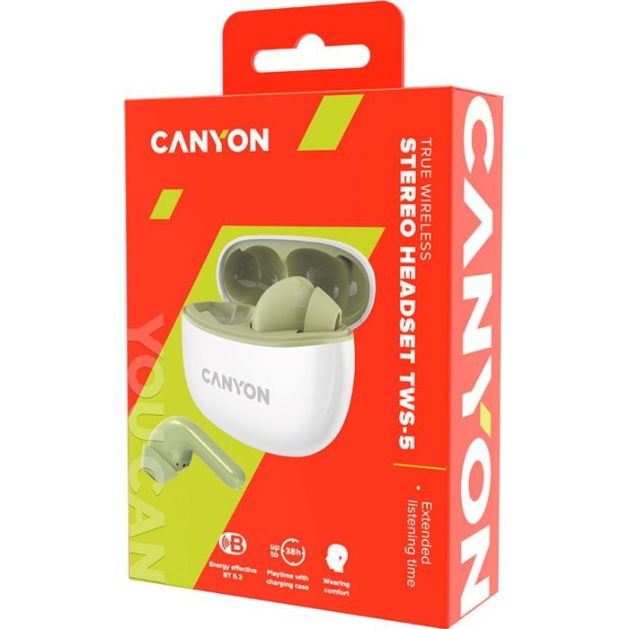 Навушники Canyon TWS-5 Green (CNS-TWS5GR) зображення 5