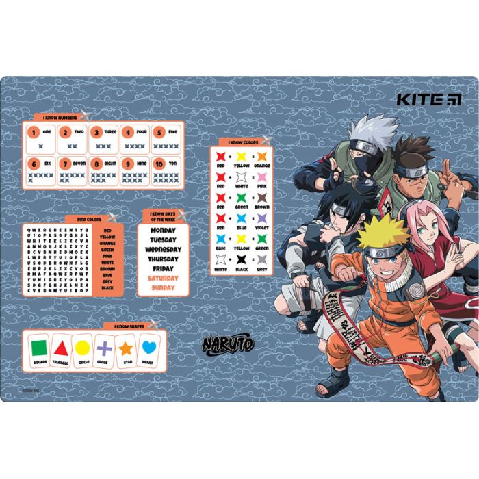 Подкладка настольная Kite Naruto 42,5х29 см (NR23-207)