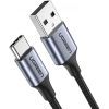 Дата кабель USB 2.0 AM to USB-C 3.0m 3.0A 18W US288 Space Gray Ugreen (60408)