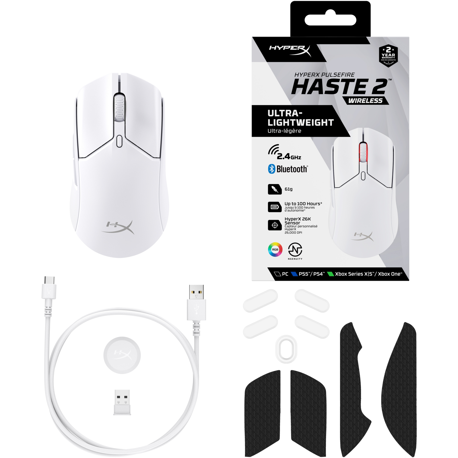 Мишка HyperX Pulsefire Haste 2 Wireless Black (6N0B0AA) зображення 9