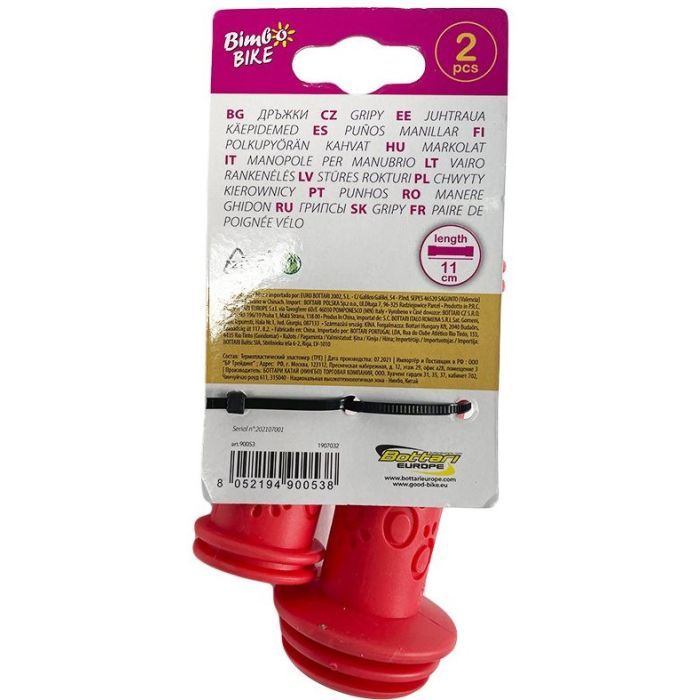 Грипсы Good Bike "PUPPY" 2шт 110 мм Red (90053R-IS) изображение 7