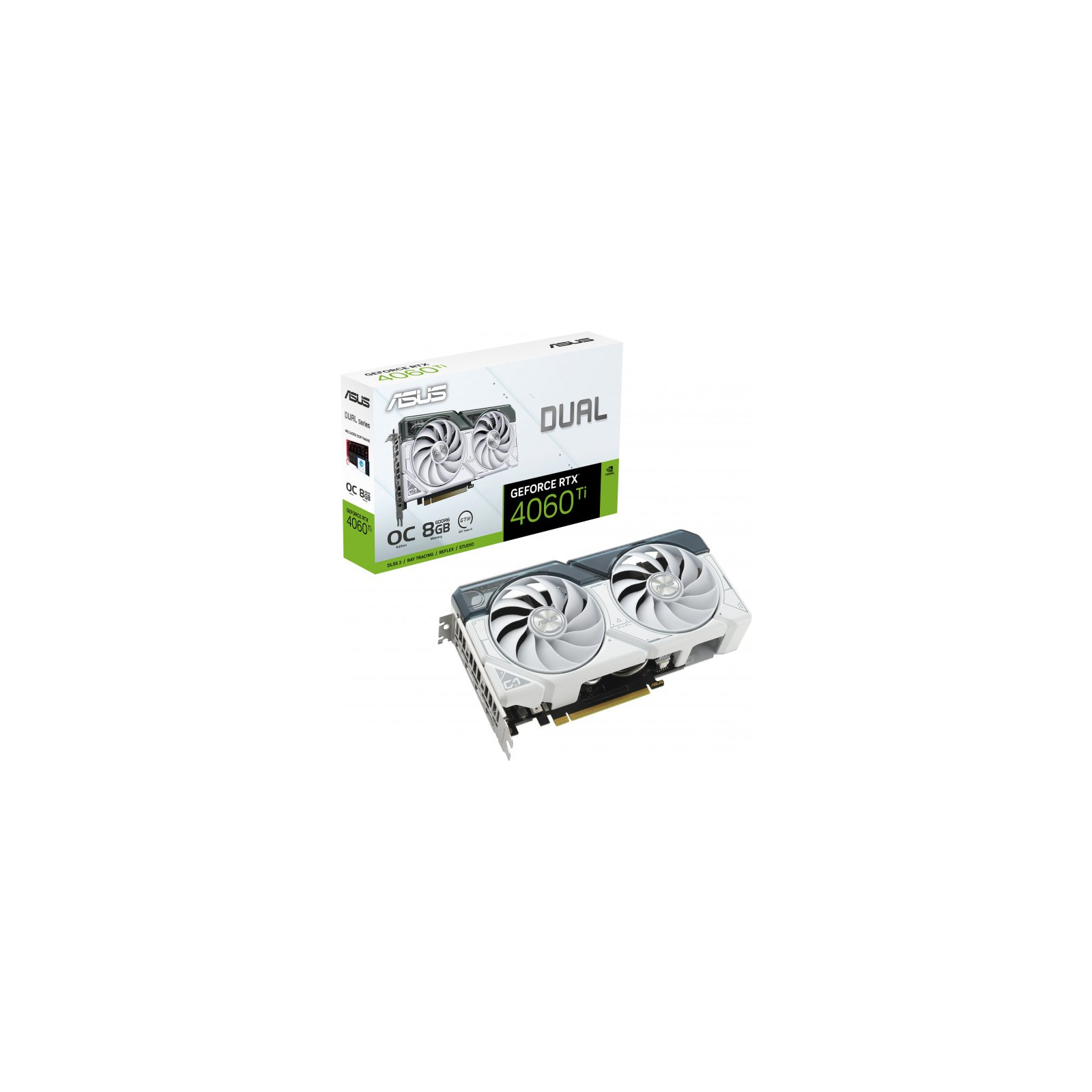 Відеокарта ASUS GeForce RTX4060Ti 8Gb DUAL OC WHITE (DUAL-RTX4060TI-O8G-WHITE) зображення 2