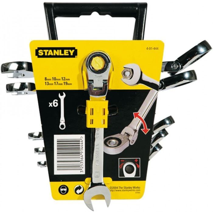 Ключ Stanley комбінованих MaxiDrive Plus, храповий механізм, 6 шт (4-91-444)