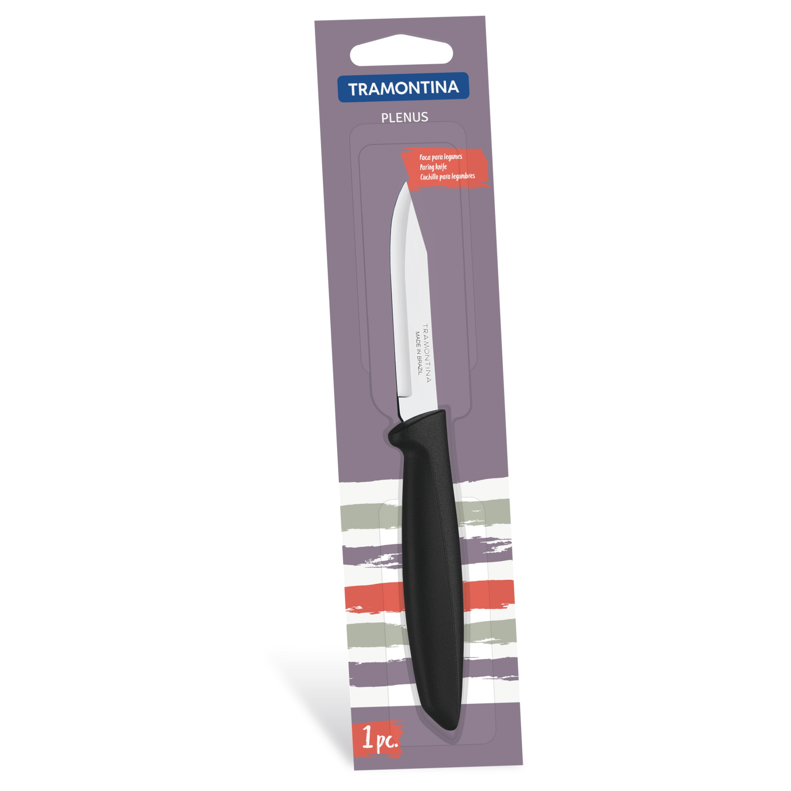 Кухонный нож Tramontina Plenus Black Vegetable 76 мм (23420/103) изображение 3