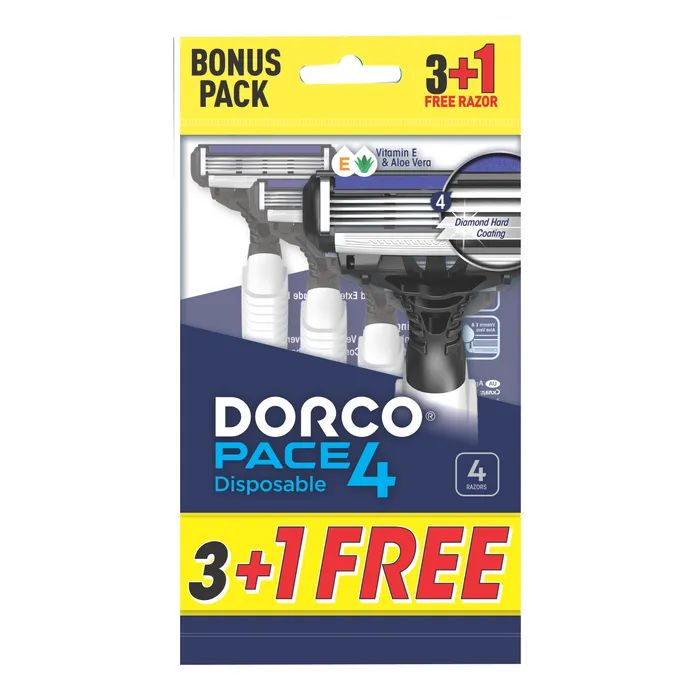 Бритва Dorco Pace 4 для чоловіків 4 леза 4 шт. (8801038598239/8801038591261)