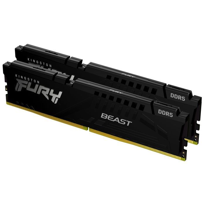 Модуль памяти для компьютера DDR5 32GB (2x16GB) 6000 MHz Beast AM5 Black Kingston Fury (ex.HyperX) (KF560C36BBEK2-32)