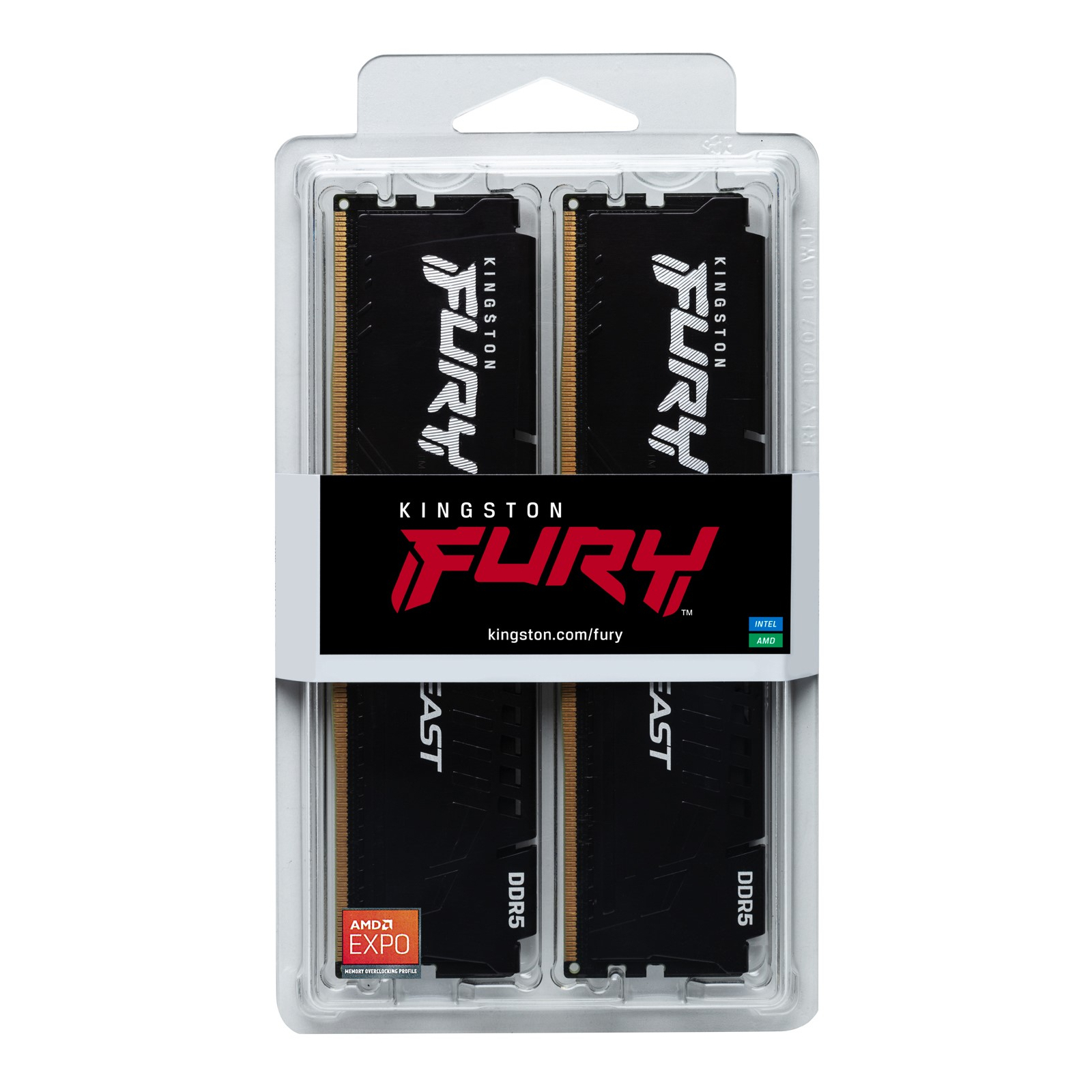 Модуль пам'яті для комп'ютера DDR5 32GB (2x16GB) 6000 MHz Beast AM5 Black Kingston Fury (ex.HyperX) (KF560C36BBEK2-32) зображення 5