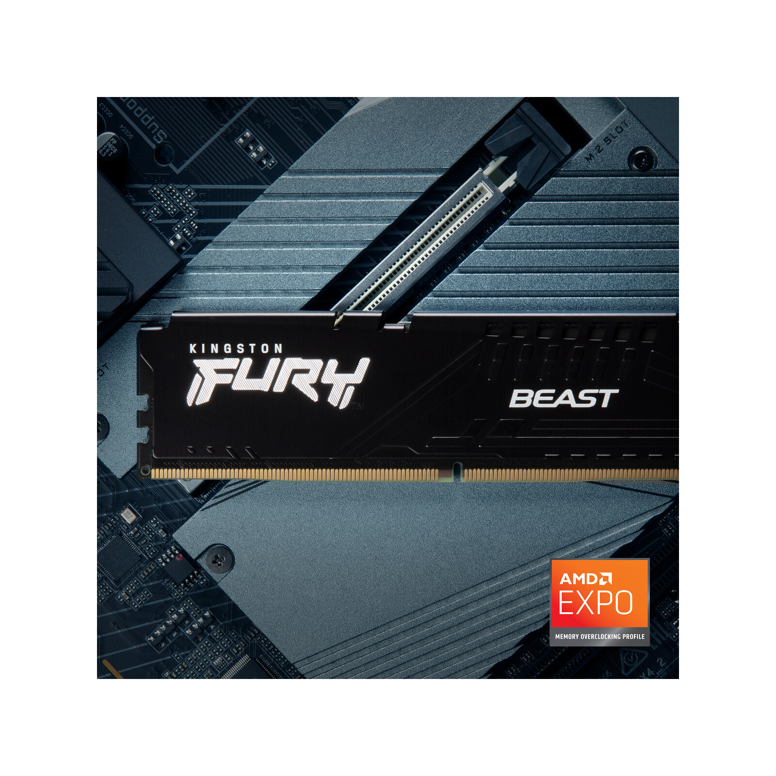 Модуль пам'яті для комп'ютера DDR5 32GB (2x16GB) 6000 MHz Beast AM5 Black Kingston Fury (ex.HyperX) (KF560C36BBEK2-32) зображення 7