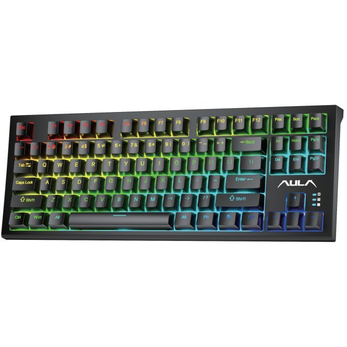 Клавиатура Aula F3032 Keycaps Plus 21 Dark Yellow Keys KRGD Red USB UA Black (6948391204673) изображение 2