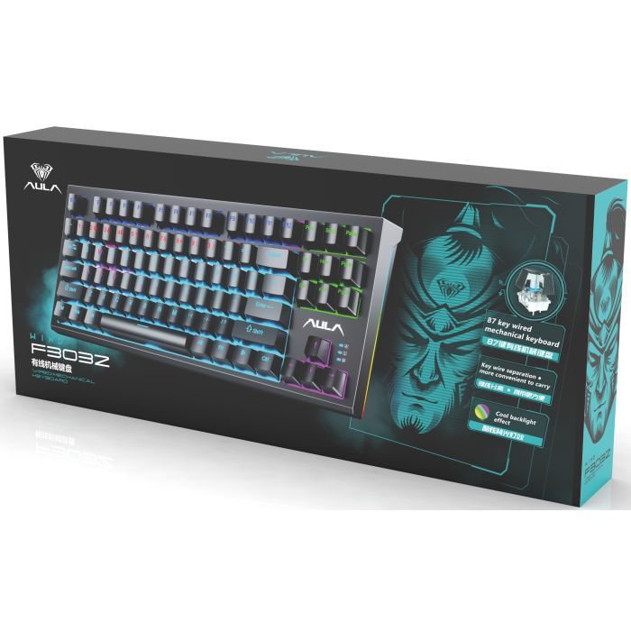 Клавиатура Aula F3032 Keycaps Plus 21 Dark Yellow Keys KRGD Red USB UA Black (6948391204673) изображение 3