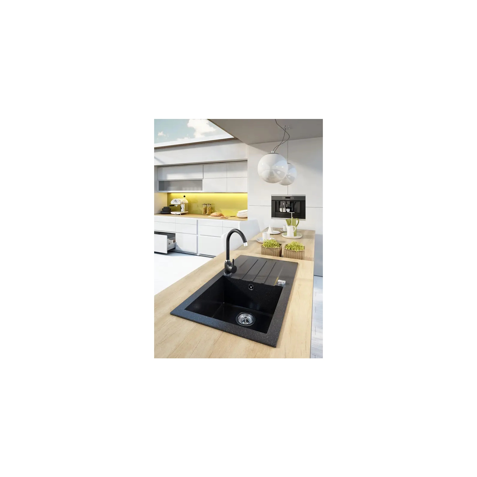 Мойка кухонная Axis Group Mojito 40 Black 10 (11A.MO040.910.10/1.101.111.10) изображение 5
