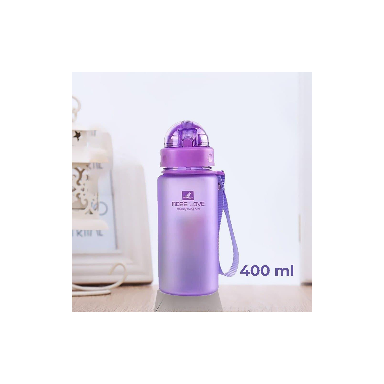 Пляшка для води Casno 400 мл MX-5028 More Love Фіолетова з соломинкою (MX-5028_Violet) зображення 5