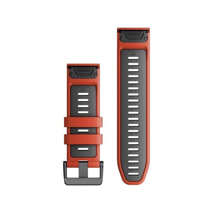 Ремінець до смарт-годинника Garmin epixPRO (g2), 20mm QuickFit Fl Red/Grpht Silicone (010-13279-04) зображення 2