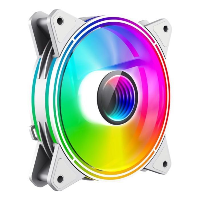 Кулер для корпуса Gamemax FN-12Rainbow-Q-Infinity WT изображение 2