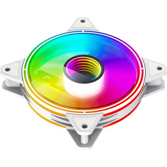 Кулер для корпуса Gamemax FN-12Rainbow-Q-Infinity WT изображение 4