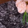 Скатерть MirSon Рогожа №216 Black Flowers 130x130 см (2200006738497) изображение 2