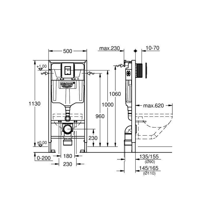 Инсталляция Grohe QuickFix 388112430 (CV032158) изображение 2