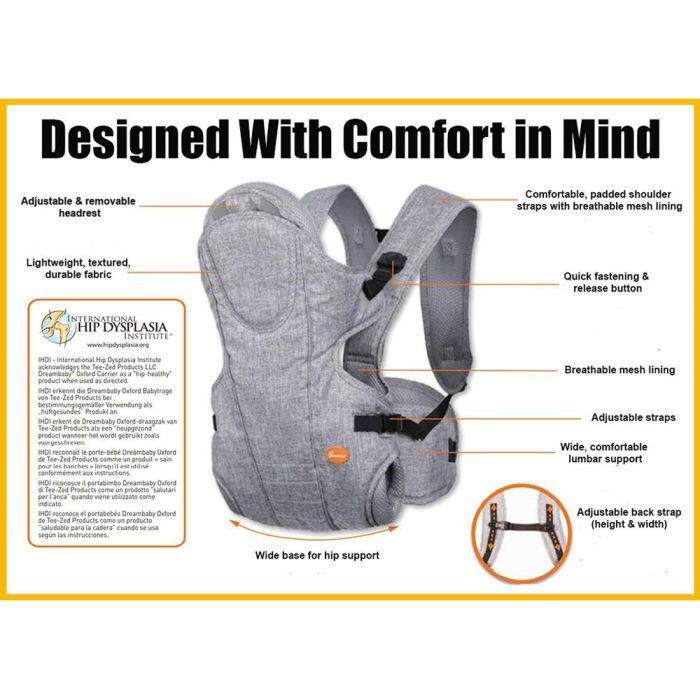 Рюкзак-переноска DreamBaby Oxford Denim Grey (G265) изображение 4