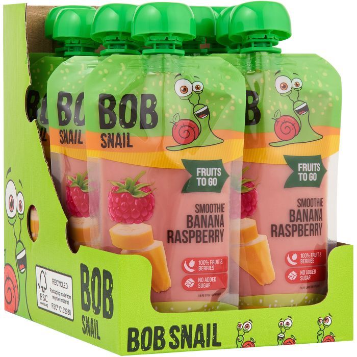 Детское пюре Bob Snail Улитка Боб Смузи Банан-Малина 120 г (4820219346364) изображение 2