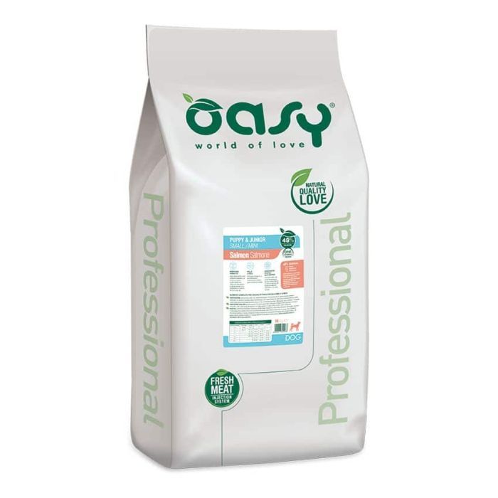 Сухой корм для собак OASY One Animal Protein PUPPY Small/Mini с лососем 2.5 кг (8053017348438) изображение 2