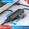 Концентратор Vention USB 3.1 Type-C to 3xUSB 3.0+MicroUSB+RJ45 100M Ethernet black (TGPBB) изображение 5