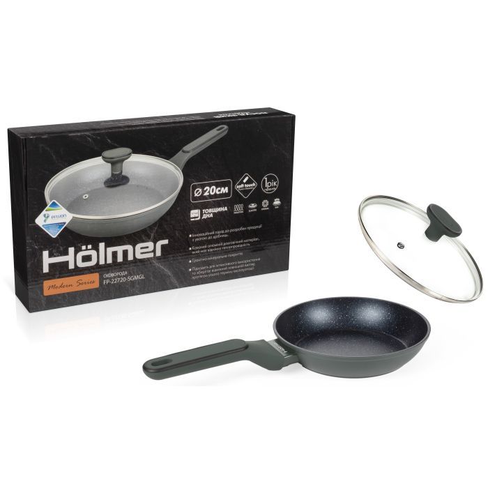 Сковорода Hölmer Modern кована з кришкою 30 см (FP-22730-SGMGL Modern) зображення 10