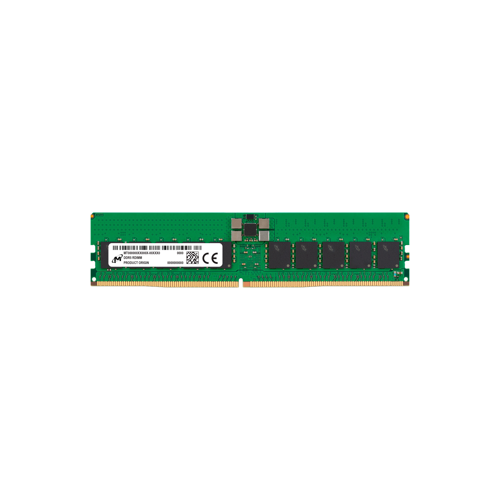 Модуль памяти для сервера Micron DDR5 RDIMM 32GB 2Rx8 4800 CL40 (16Gbit) (Single Pack) (MTC20F2085S1RC48BR)