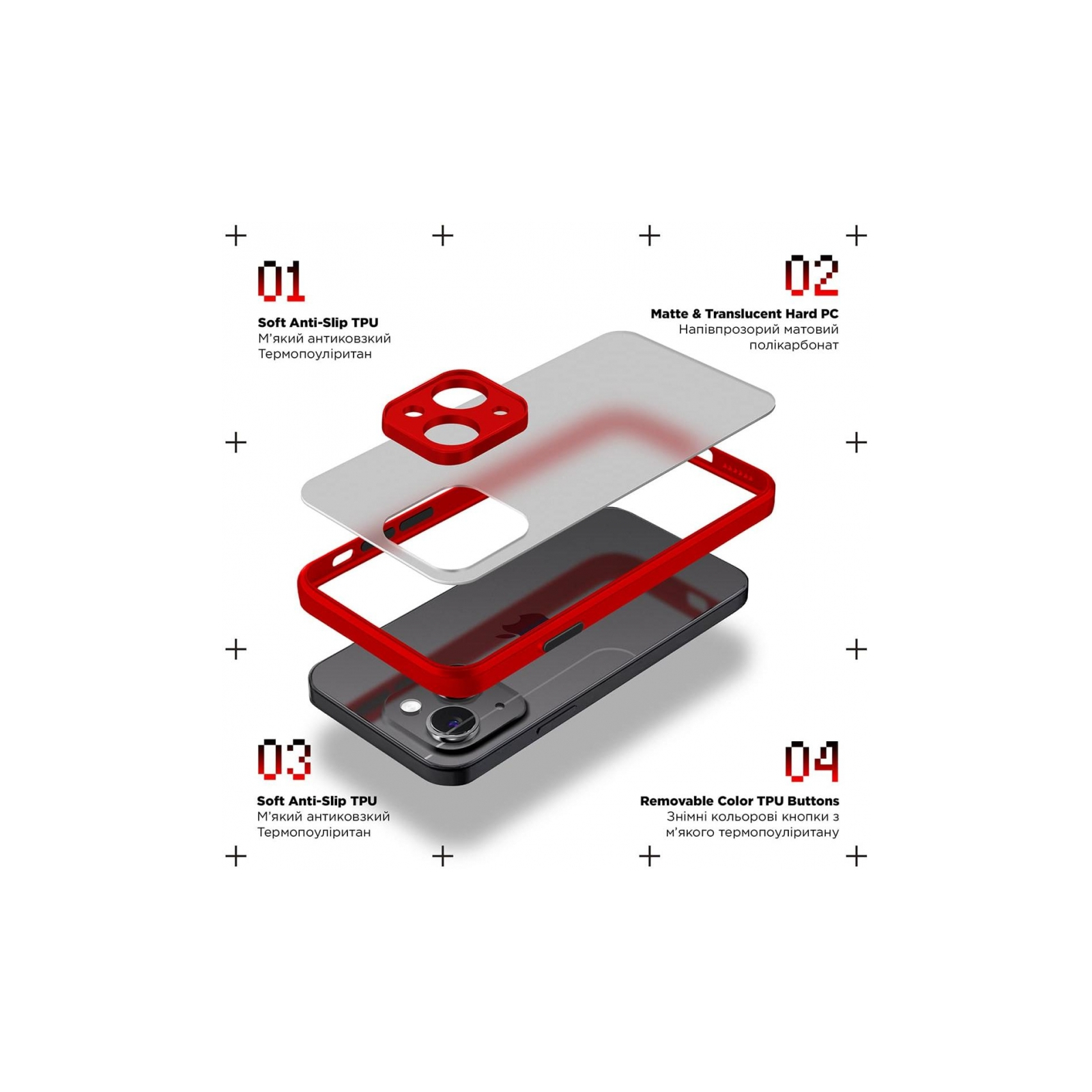 Чехол для мобильного телефона Armorstandart Frosted Matte Samsung M34 5G (M346) Red (ARM69713) изображение 2
