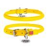 Нашийник для тварин WAUDOG Glamour з QR паспортом, круглий, L жовтий (35078)