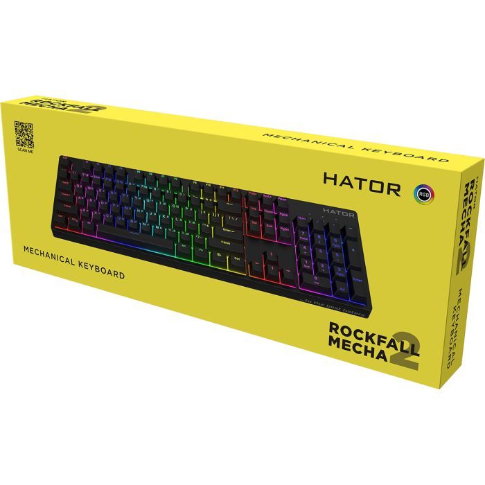 Клавиатура Hator Rockfall 2 Mecha Orange USB Black (HTK-710) изображение 6