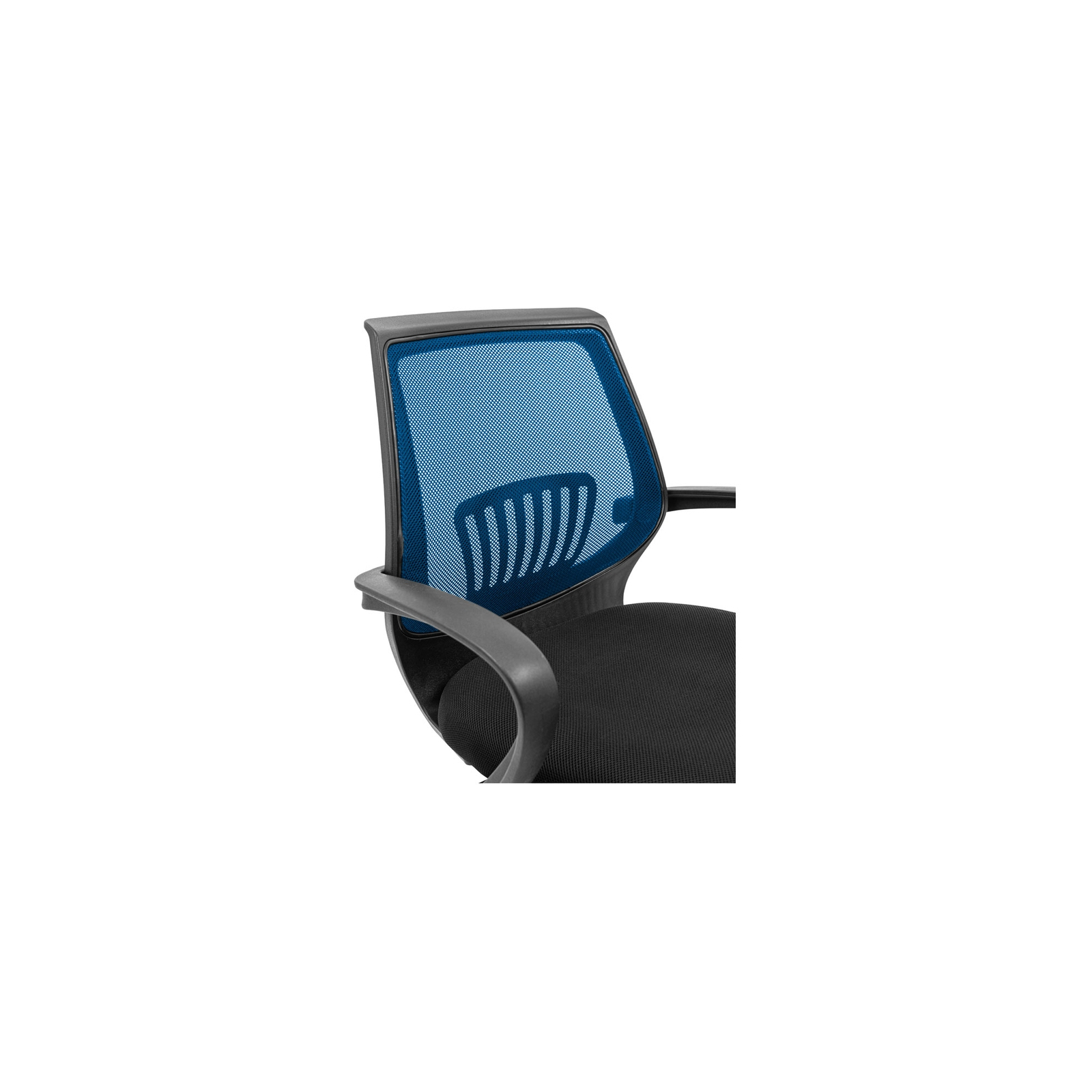 Офісне крісло Richman Стар Хром Піастра Сітка чорна + синя (ADD0003154) зображення 7
