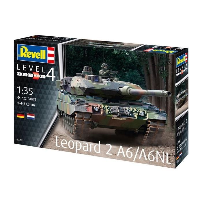 Сборная модель Revell Танк Леопард 2 A6/A6NL уровень 4 масштаб 1:35 (RVL-03281)