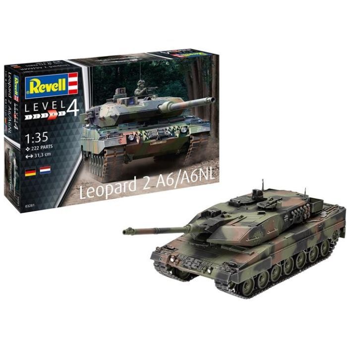 Сборная модель Revell Танк Леопард 2 A6/A6NL уровень 4 масштаб 1:35 (RVL-03281) изображение 2