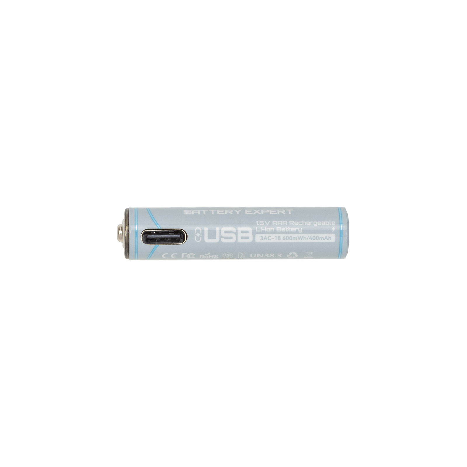 Акумулятор Beston AAA USB Type-C 400mah 1.5V Li-ion * 4 (3AC-18/AA620272) зображення 4