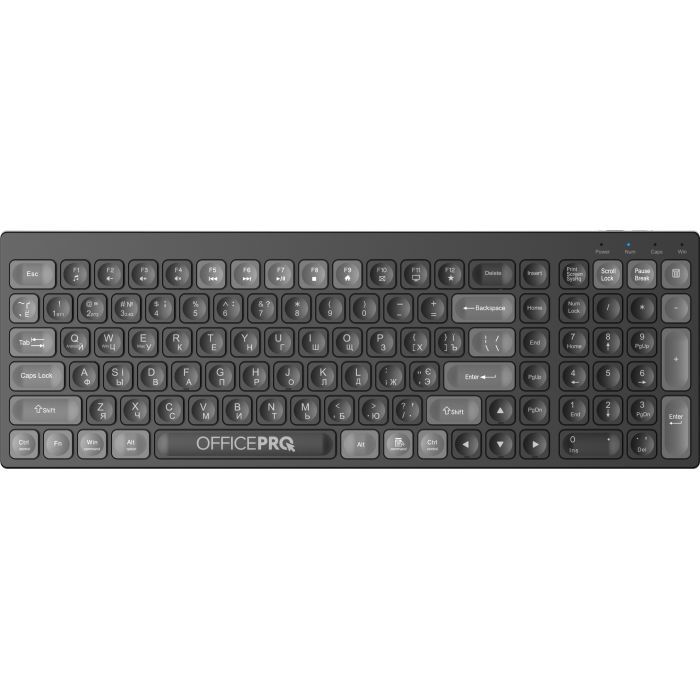 Клавиатура OfficePro SK985B Wireless/Bluetooth Black (SK985B)