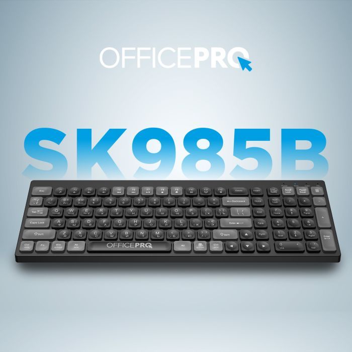 Клавиатура OfficePro SK985B Wireless/Bluetooth Black (SK985B) изображение 7