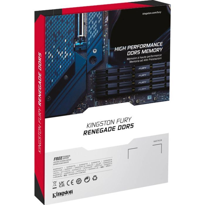 Модуль памяти для компьютера DDR5 16GB 7200 MHz Renegade Black/Silver Kingston Fury (ex.HyperX) (KF572C38RS-16) изображение 5