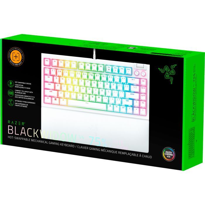 Клавиатура Razer BlackWidow V4 75 USB UA White (RZ03-05001700-R3M1) изображение 8