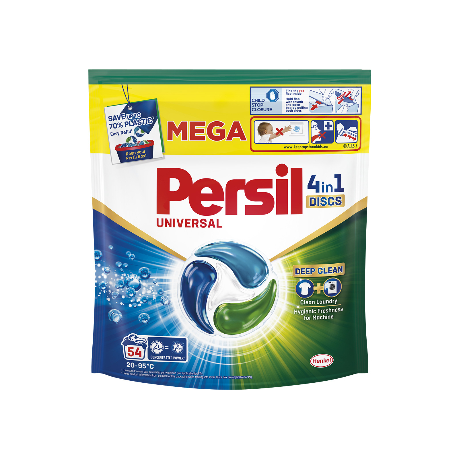 Капсулы для стирки Persil 4in1 Discs Universal Deep Clean 54 шт. (9000101801323)