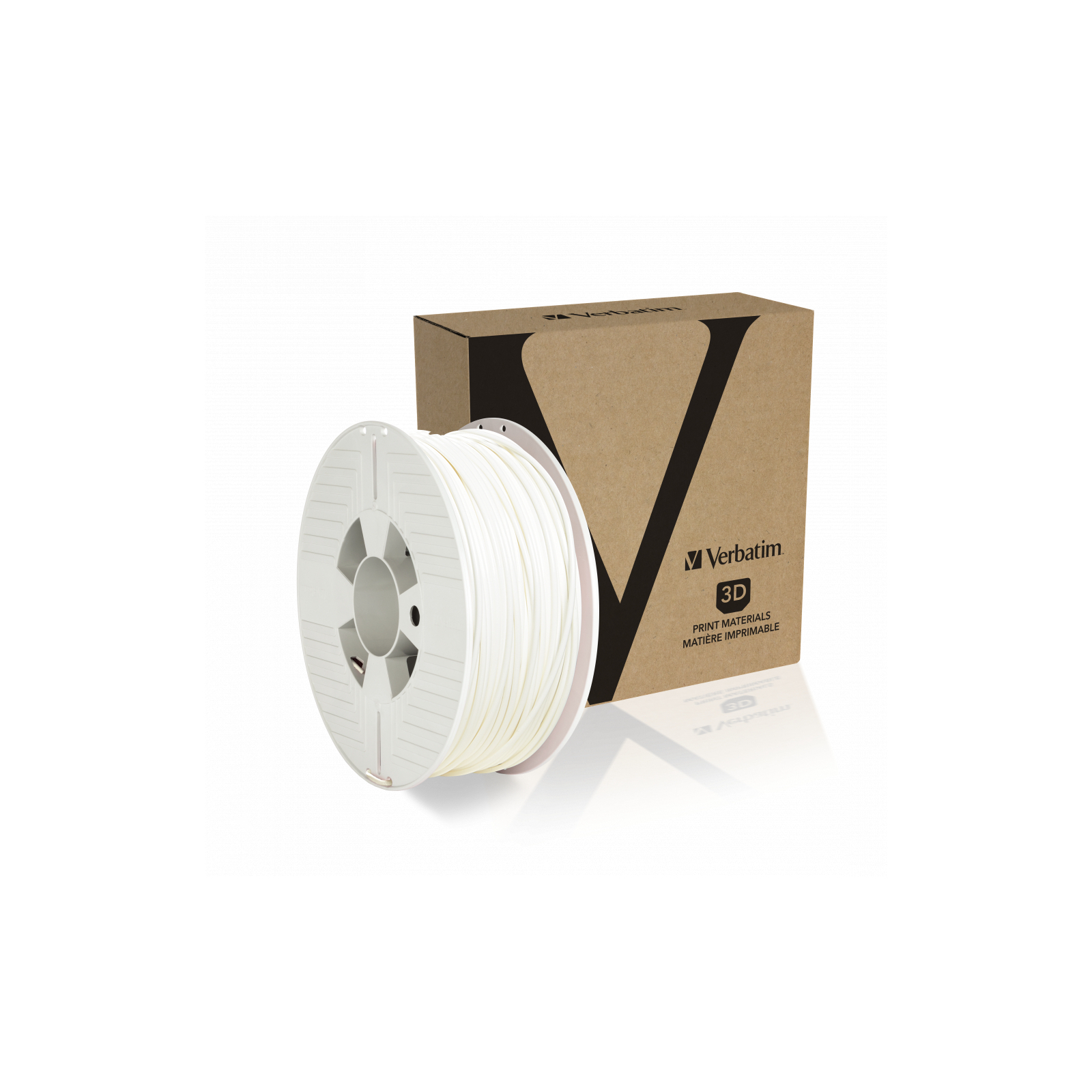 Пластик для 3D-принтера Verbatim PLA, 2,85 мм, 1кг, white (55328) зображення 3