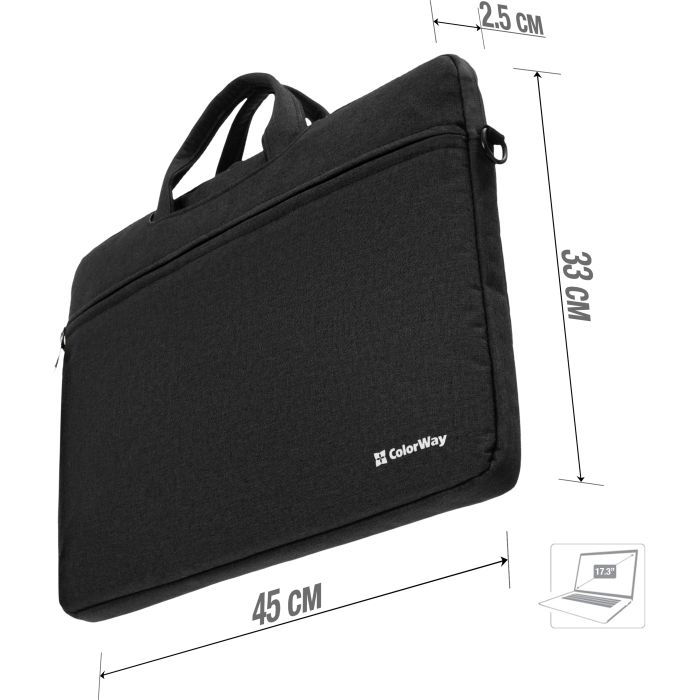 Сумка для ноутбука ColorWay 17.3" Casual Black (CW-LBC173-BK) изображение 5