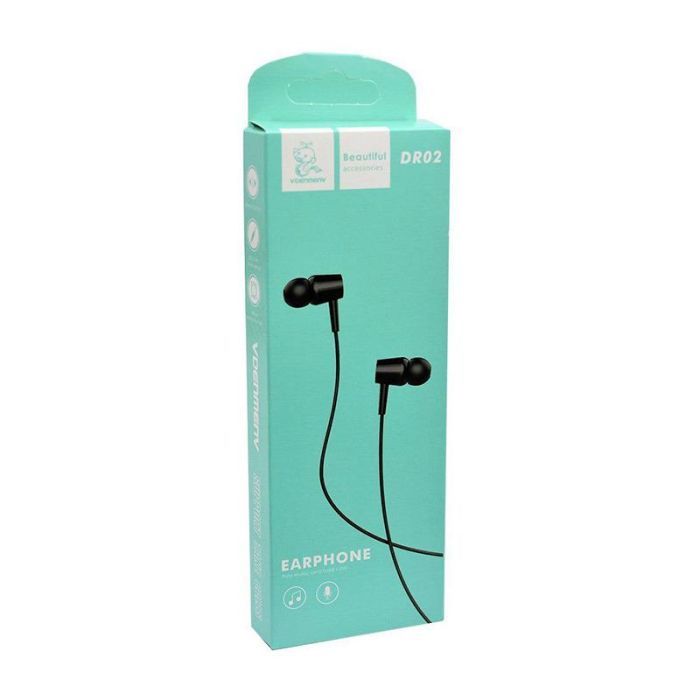 Наушники Denmen HF DR02 3.5mm 1.2 м Black (DE-DR02-BK) изображение 3