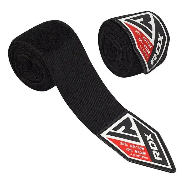 Бинт для спорту RDX для боксу WX Professional Boxing Hand Wraps Black (4.5м.) (HWX-RB+)