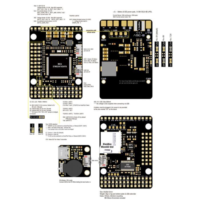 Полетный контроллер (FC) Hobbyporter Matek copy H743-Wing V3 (HP0010.9959/H743-Wing) изображение 4