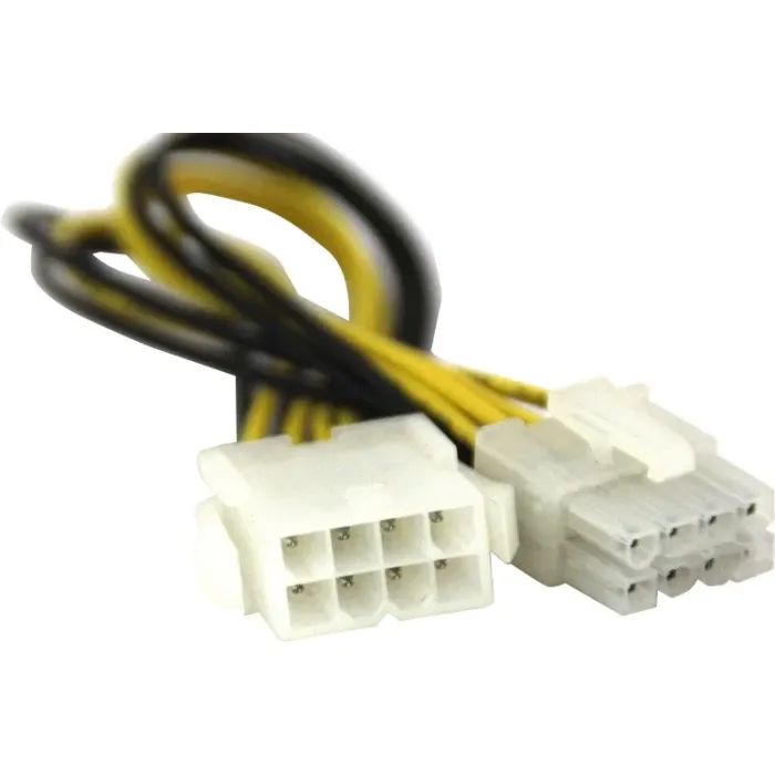 Кабель питания ATX 8pin 0.2m M/F Value (S0173)