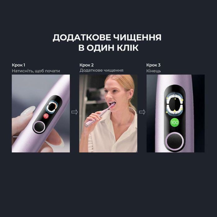 Электрическая зубная щетка Oclean X Pro Digital Purple (6970810553475) изображение 10