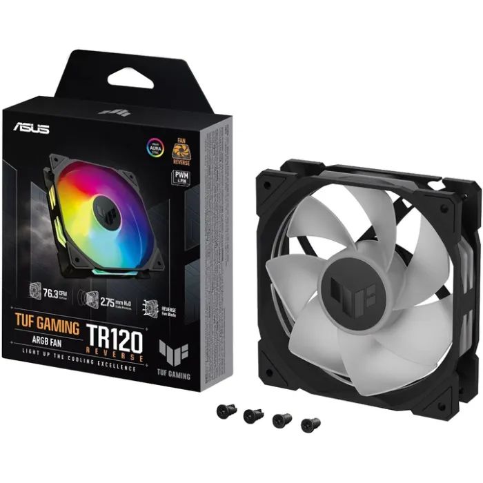 Кулер для корпуса ASUS TUF Gaming TR120 ARGB Reverse Black (90DA00D0-B09000) изображение 7