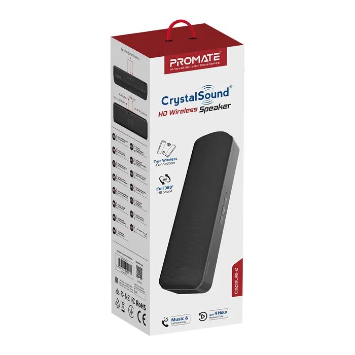 Акустическая система Promate Capsule-2 Black (capsule-2.black) изображение 2